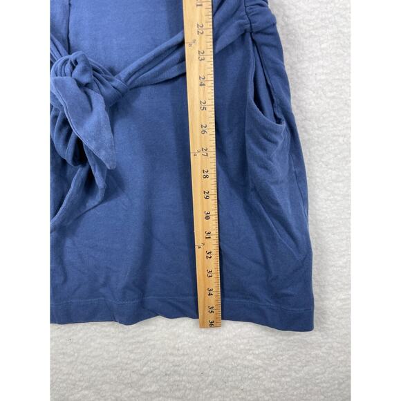 Theory Tie-Up Mini Dress‎ Women’s Size P Navy Sleeveless Casual Summer Chic - Picture 4 of 8